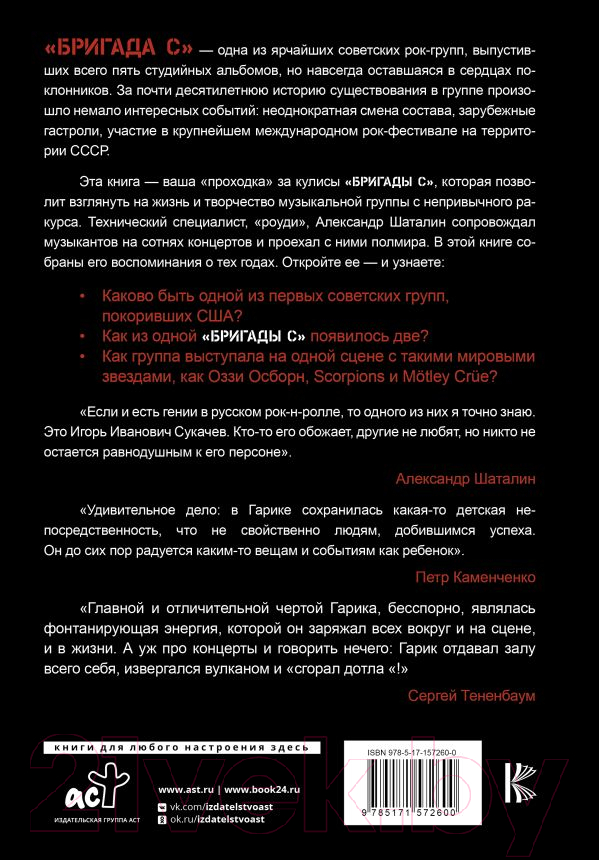 Нехудожественная книга АСТ Гарик Сукачев и Бригада С / 9785171572600 (Шаталин А.В.) — фото 3