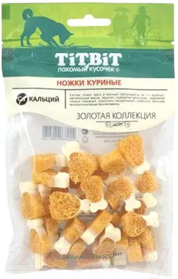 Лакомство для собак TiTBiT Золотая коллекция Ножки куриные / 26410 (55г)