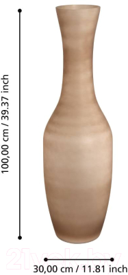 Ваза Eglo Longkali 421376 (стекло, коричневый сатин)