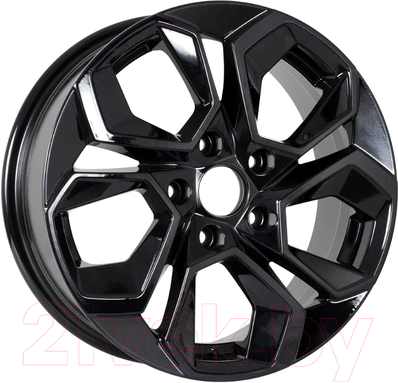 Литой диск KDW KD1620 16x6.5" 5x112мм DIA 57.1мм ET 45мм Black Painted