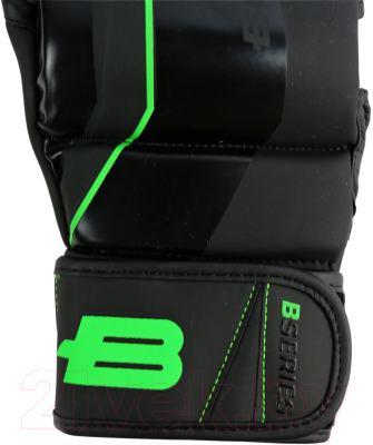Перчатки для единоборств BoyBo B-series для ММА (XL, черный/зеленый)