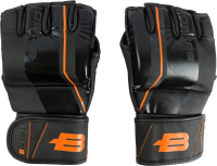 Перчатки для единоборств BoyBo B-series для ММА (L, черный/оранжевый) - 