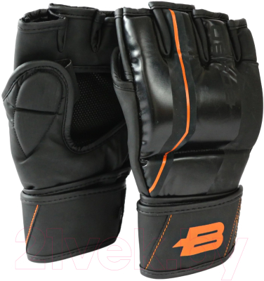 Перчатки для единоборств BoyBo B-series для ММА (L, черный/оранжевый)