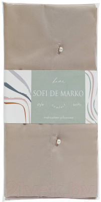 Наволочка Sofi de Marko Premium Mako 50х70 / Нав-Пм-бж-50х70 (бежевый)