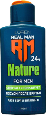 Лосьон после бритья Ecoandvit Real Man Nature Для чувствительн кожи с Алоэ Вера и витамином D (100мл)