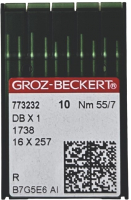 Набор игл для промышленной швейной машины Groz-Beckert DBx1 55 R GB-10 (универсальные) - 