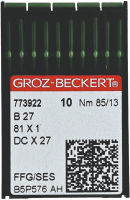 Набор игл для промышленной швейной машины Groz-Beckert DCx27 85 SES GB-10 (для трикотажа) - 