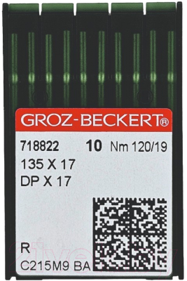 Набор игл для промышленной швейной машины Groz-Beckert DPx17 120 R GB-10 (универсальные)