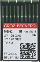Набор игл для промышленной швейной машины Groz-Beckert UYx128 GAS 110 SES GB-10 (для трикотажа) - 