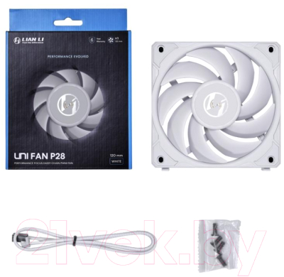 Вентилятор для корпуса Lian Li Uni Fan P28 / G99.12P281W.00 (белый)