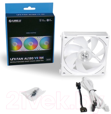 Вентилятор для корпуса Lian Li Uni Fan AL 120 V2 / G99.12ALV21W.00 (белый)