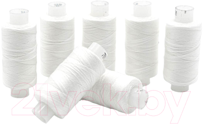 Набор швейных ниток Changxing Hualong 200м / 000009707 (10шт, белый)