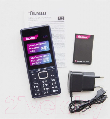 Мобильный телефон Olmio A25 (синий/черный)