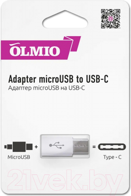 Адаптер Olmio microUSB - USB-C / 38770