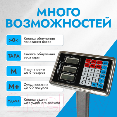 Весы платформенные Atlanta ATH-6113 (серый)