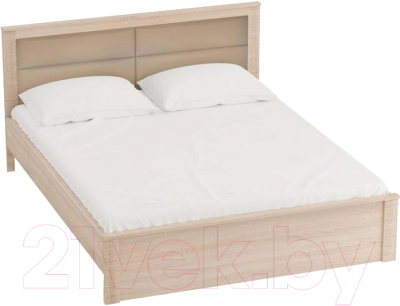Полуторная кровать Мебельград Элана с ортопедическим основанием на опорах 120x200 (дуб сонома)