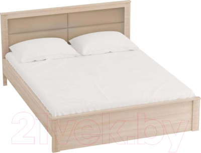 Двуспальная кровать Мебельград Элана с ортопедическим основанием на опорах 160x200 (дуб сонома)