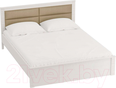 Полуторная кровать Мебельград Элана с ортопедическим основанием на опорах 120x200 (бодега белая)