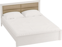 Двуспальная кровать Мебельград Элана с подъемным ортопедическим основанием 120x200 (бодега белая) - 