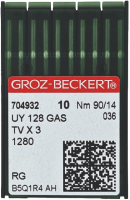 Набор игл для промышленной швейной машины Groz-Beckert UYx128 GAS 90 RG GB-10 (универсальные) - 
