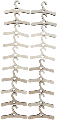 Комплект аксессуаров для кукольного домика ОМурМебель Плечики для кукольной одежды (20шт)