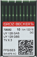 Набор игл для промышленной швейной машины Groz-Beckert UYx128 GAS 100 SES GB-10 (для трикотажа) - 