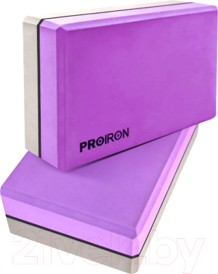 Набор блоков для йоги Proiron 228x150x76мм / БФС228 (2шт, фиолетовый/серый)
