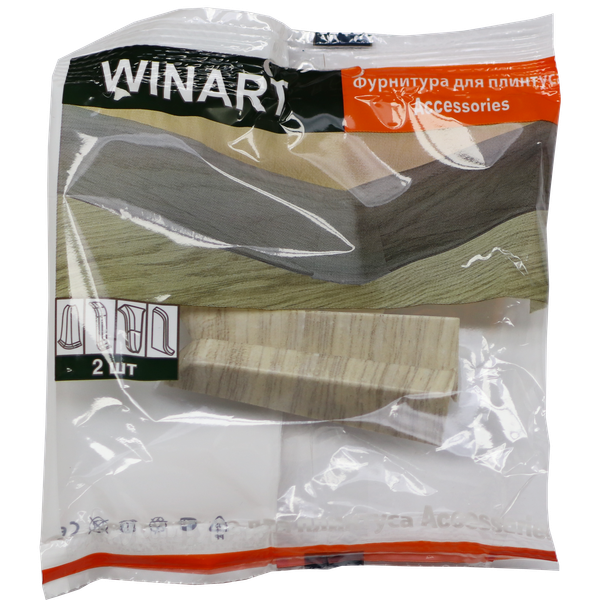 Заглушка для плинтуса Winart Tera 717 72мм Дуб Эден (2шт, блистер)