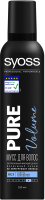 

Мусс для укладки волос Syoss, Pure Volume экстрасильная фиксация до 48ч
