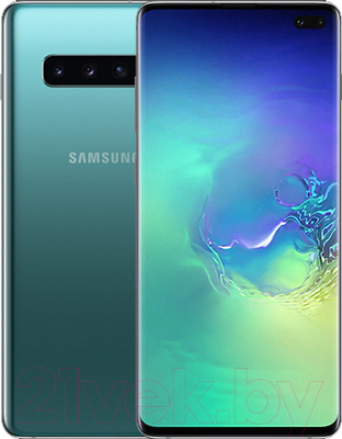 Смартфон Samsung Galaxy S10+ 128Gb / SM-G975FZGDSER (аквамарин)