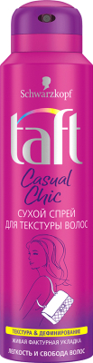 

Спрей для укладки волос Taft, Casual Chic для текстуры волос легкость и свобода