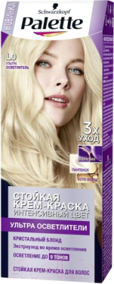 

Крем-краска для волос Palette, Блонд, Стойкая L0