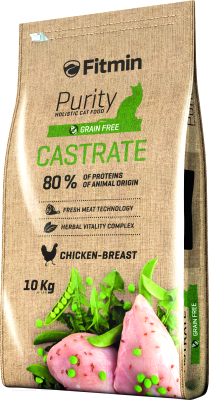 Сухой корм для кошек Fitmin Purity Castrate (10кг)