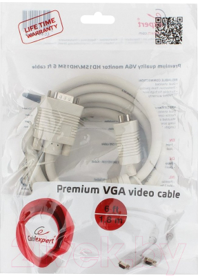 Кабель Cablexpert CC-PPVGA-6 (белый)