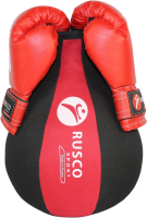 Набор для бокса детский RuscoSport R8231/02-4 4oz (черный/красный) - 