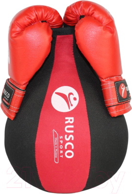 Набор для бокса детский RuscoSport R8231/02-4 4oz (черный/красный)