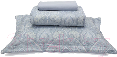 Комплект постельного белья с покрывалом Sofi de Marko Диего 160х220 / КОМ-1.6-507 (серый)