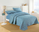 Комплект постельного белья с покрывалом Sofi de Marko Жорж 160х220 / КОМ-1.6-504 (синий) - 