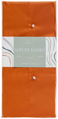 Наволочка Sofi de Marko Premium Mako 70х70 / Нав-Пм-ор-70х70 (оранжевый)