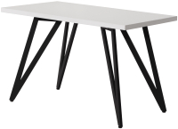 Обеденный стол Millwood Женева 2 Л 120x70x75 (белый/металл черный) - 