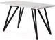Обеденный стол Millwood Женева 2 Л 130x80x75 (белый/металл черный) - 