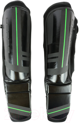 Защита голень-стопа для единоборств BoyBo B-series (XL, черный/зеленый)