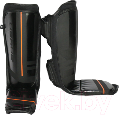 Защита голень-стопа для единоборств BoyBo B-series (XL, черный/оранжевый)