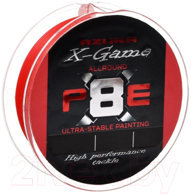 Леска плетеная Azura X Game PE Х8 150м Fiery Red 1.2 0.185мм 9.0кг 20lb / X8-12