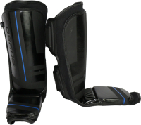 Защита голень-стопа для единоборств BoyBo B-series (XL, черный/синий) - 