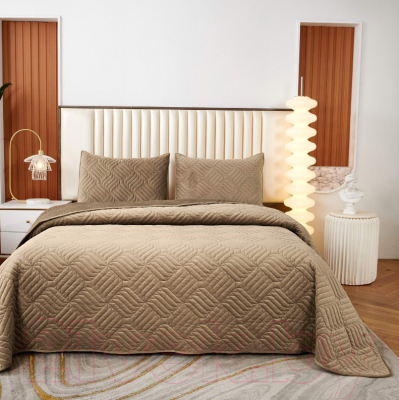 Набор текстиля для спальни Sofi de Marko Армандо 160х220 / Пок-Арм-160х220пс (песочный)