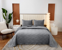 Набор текстиля для спальни Sofi de Marko Армандо 160х220 / Пок-Арм-160х220с (серый) - 