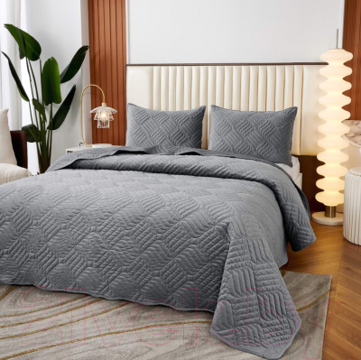 Набор текстиля для спальни Sofi de Marko Армандо 160х220 / Пок-Арм-160х220с (серый)