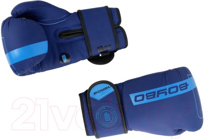 Боксерские перчатки BoyBo Fusion BG-092 (16oz, темно-синий/синий)