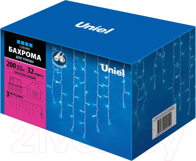 Светодиодная бахрома Uniel ULD-B3010-200/TWK / UL-00002330 (синий)